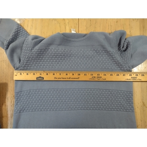 Croft & Barrow blue textured knit sweater - Picture 8 of 9